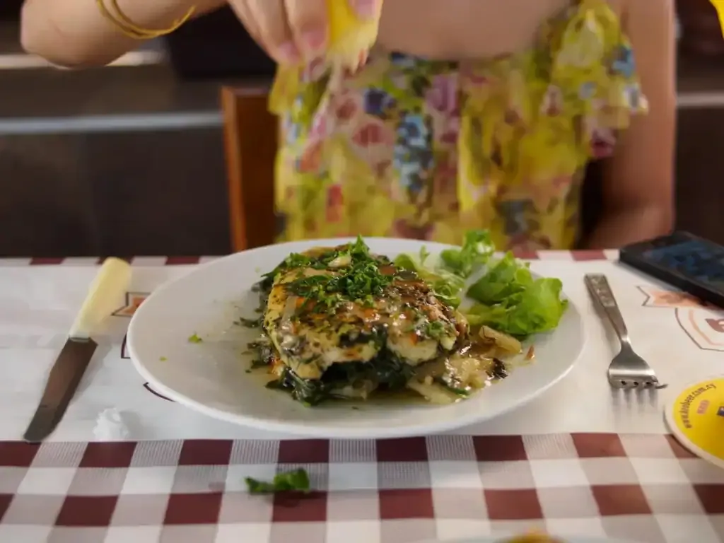 The day's special at Laona, herbs piled high