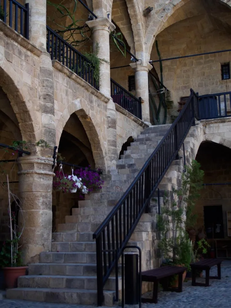 The stone staircase at Buyuk Han