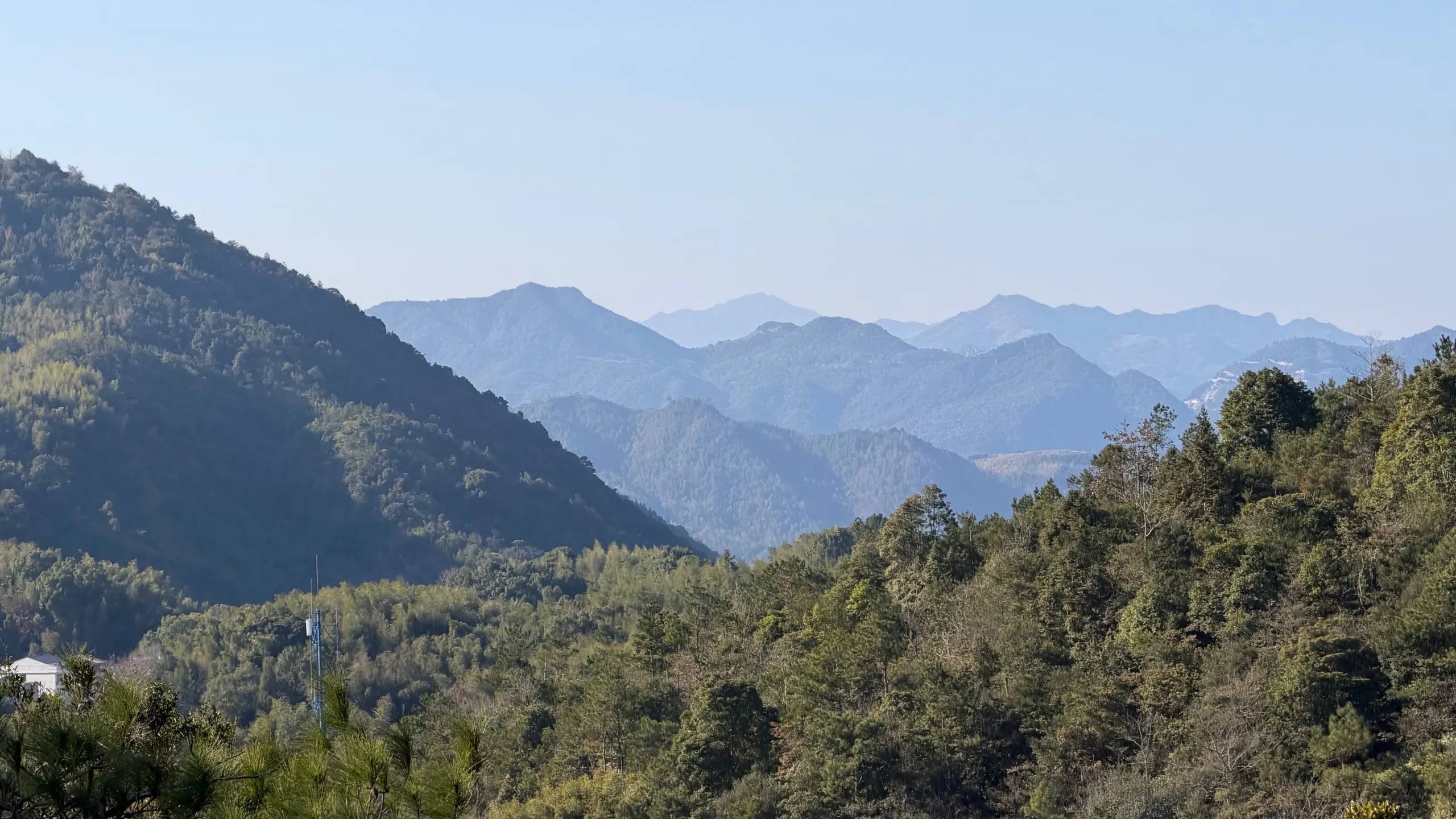 Layered mountains in Zhejiang