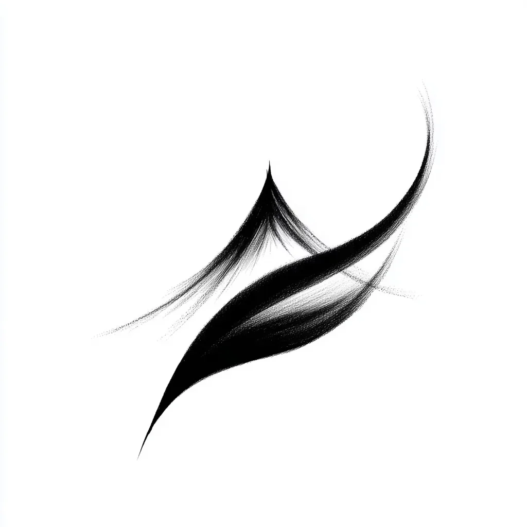 A single, confident brushstroke on white