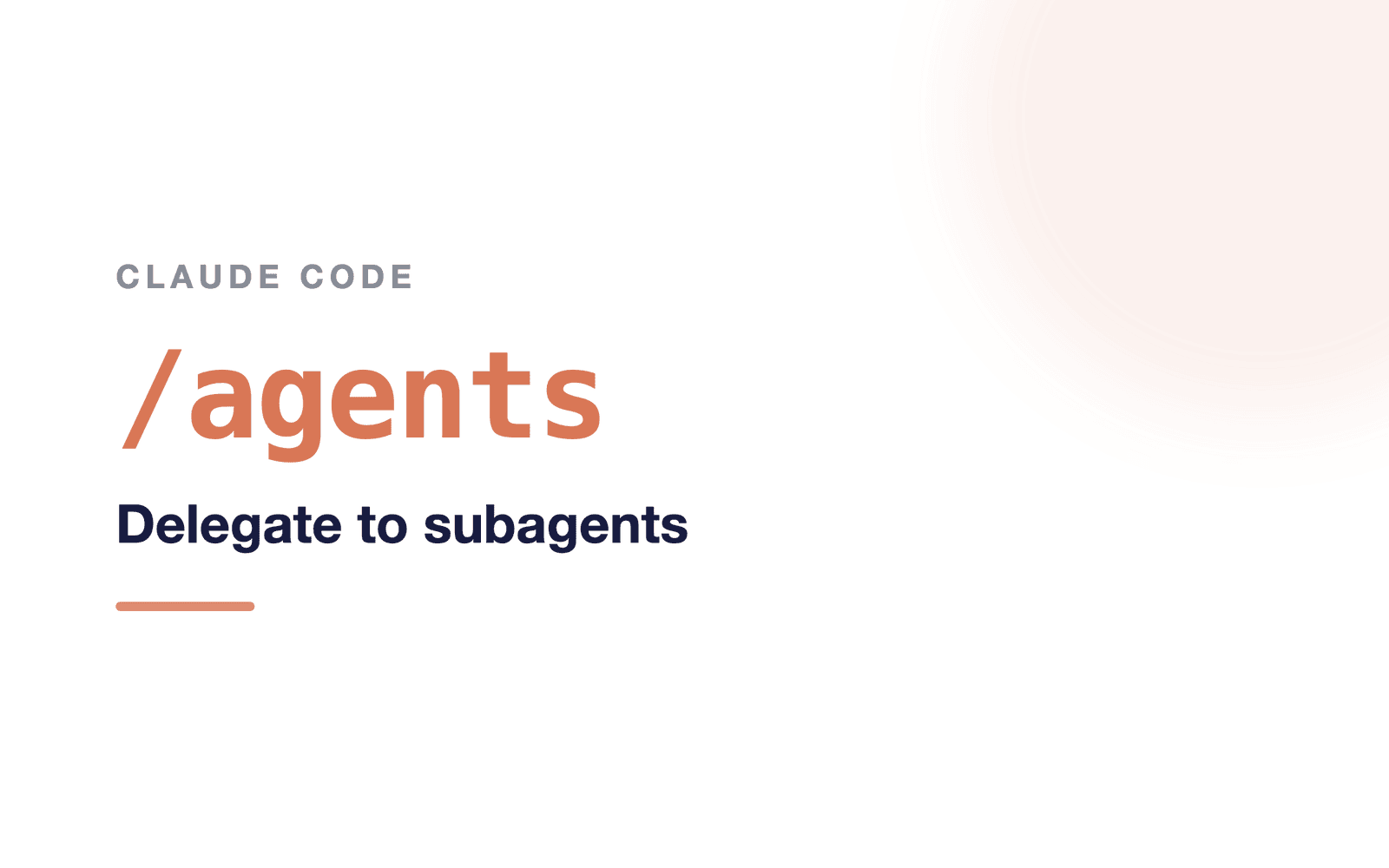 Claude Code /agents command