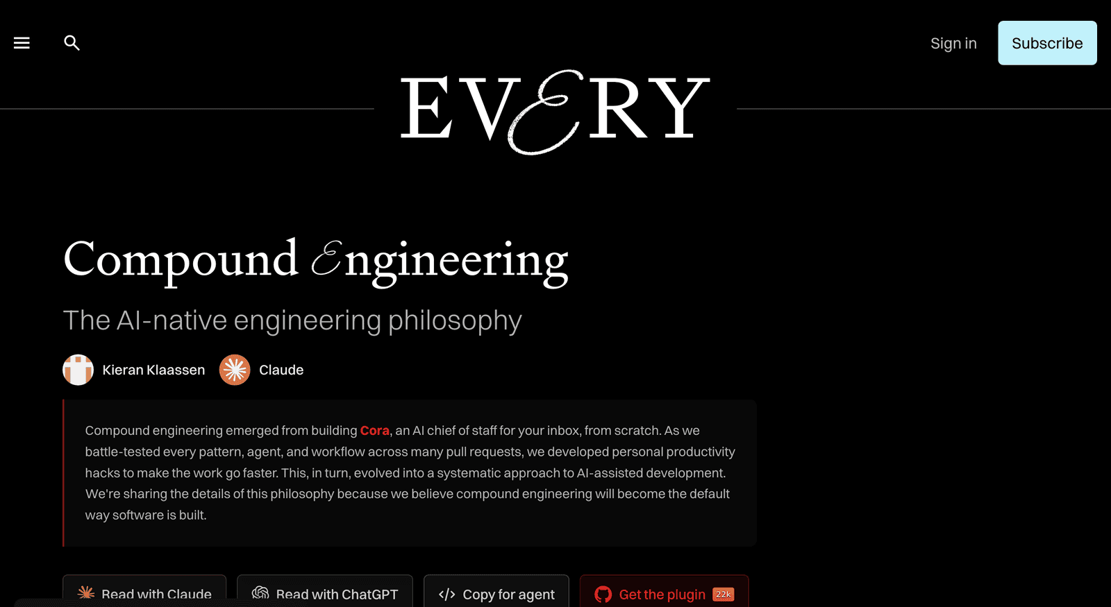 Compound engineering guide and plugin on Every