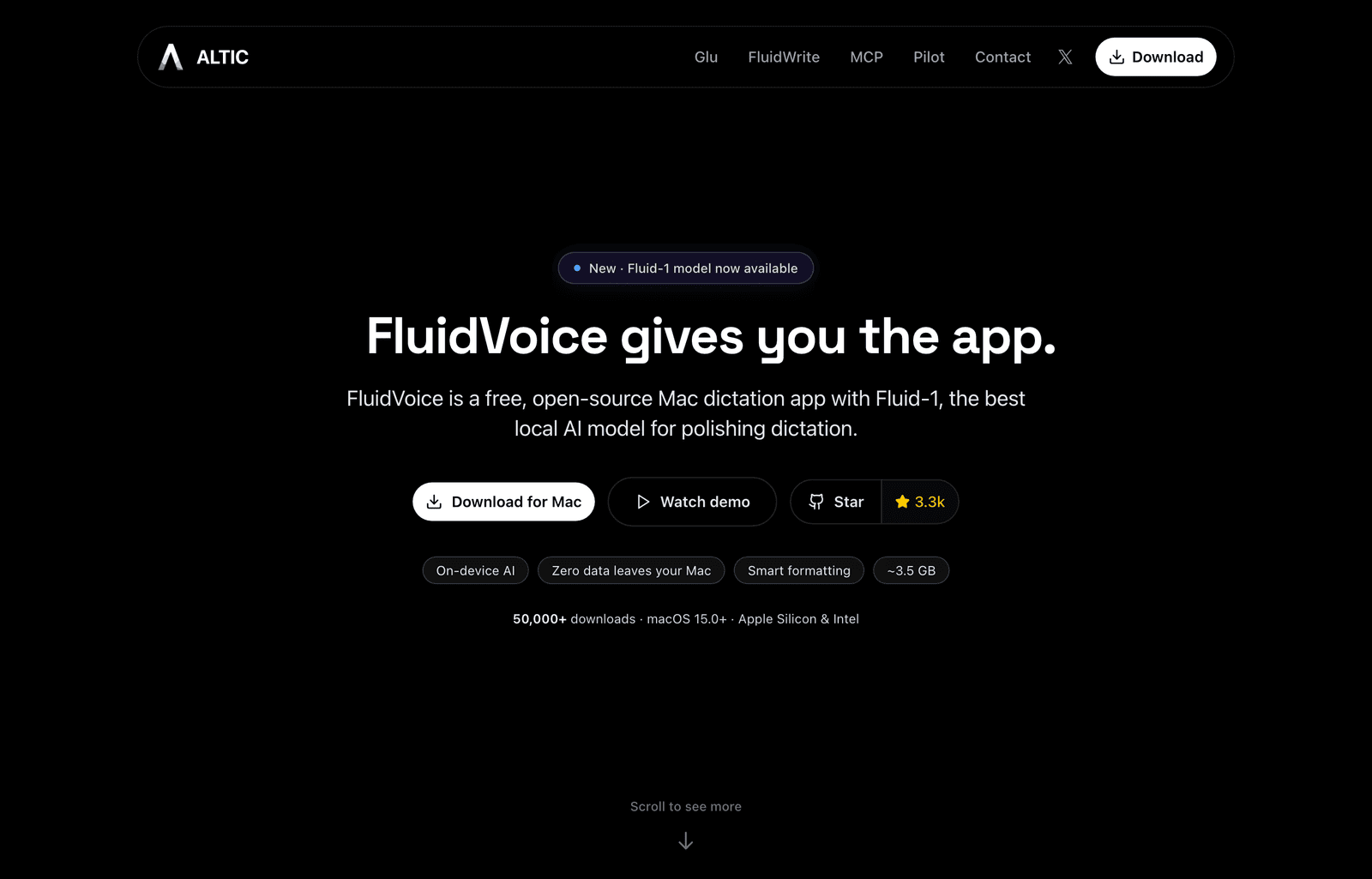FluidVoice on-device Mac dictation app