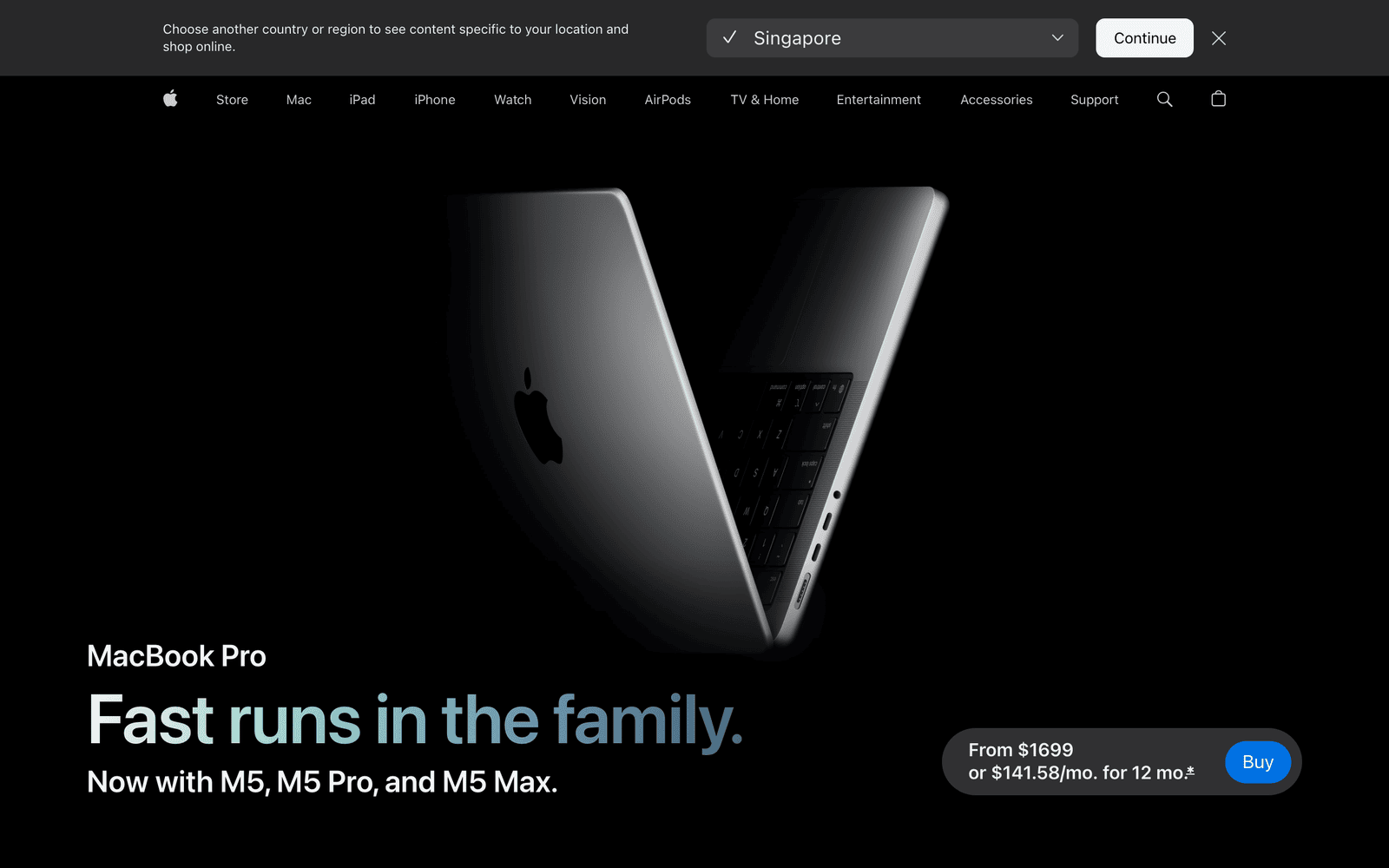 Apple MacBook Pro product page