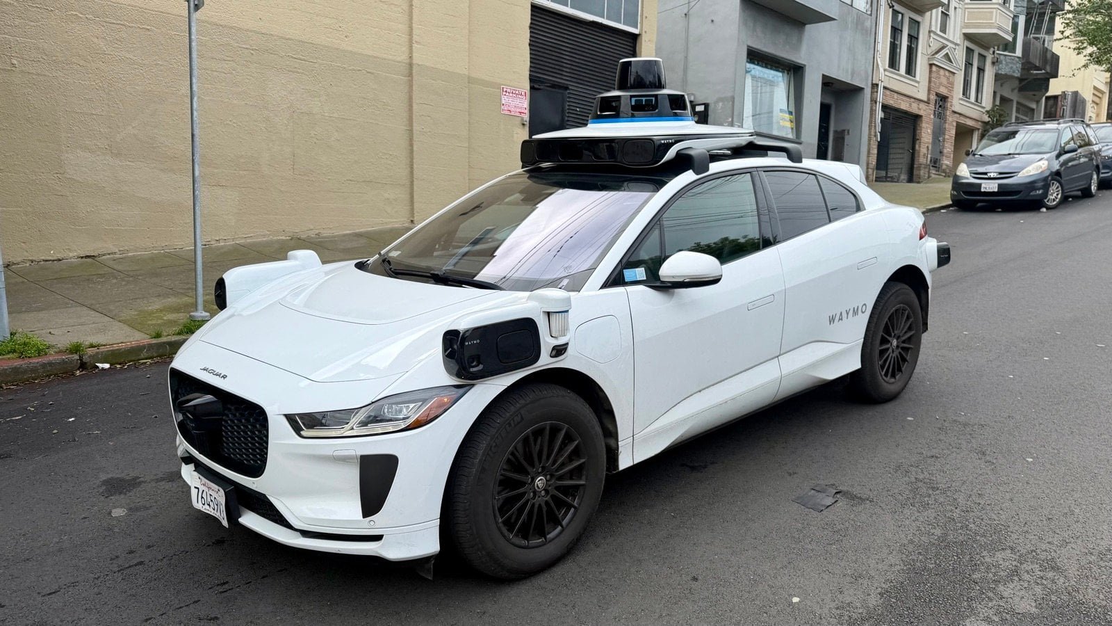 Waymo autonomous vehicle on San Francisco street