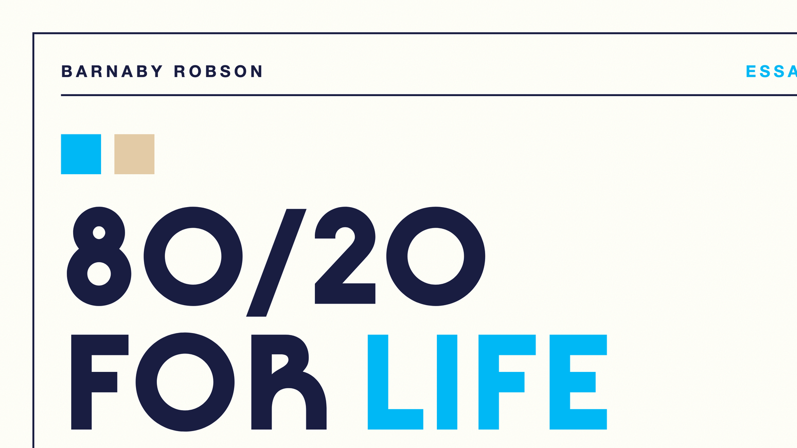 80/20: For Life
