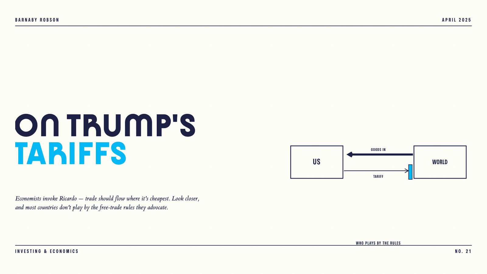 On Trump’s Tariffs