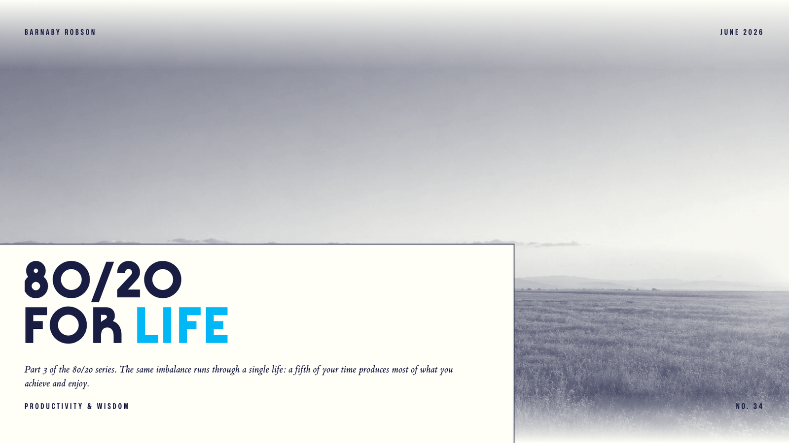 80/20: For Life