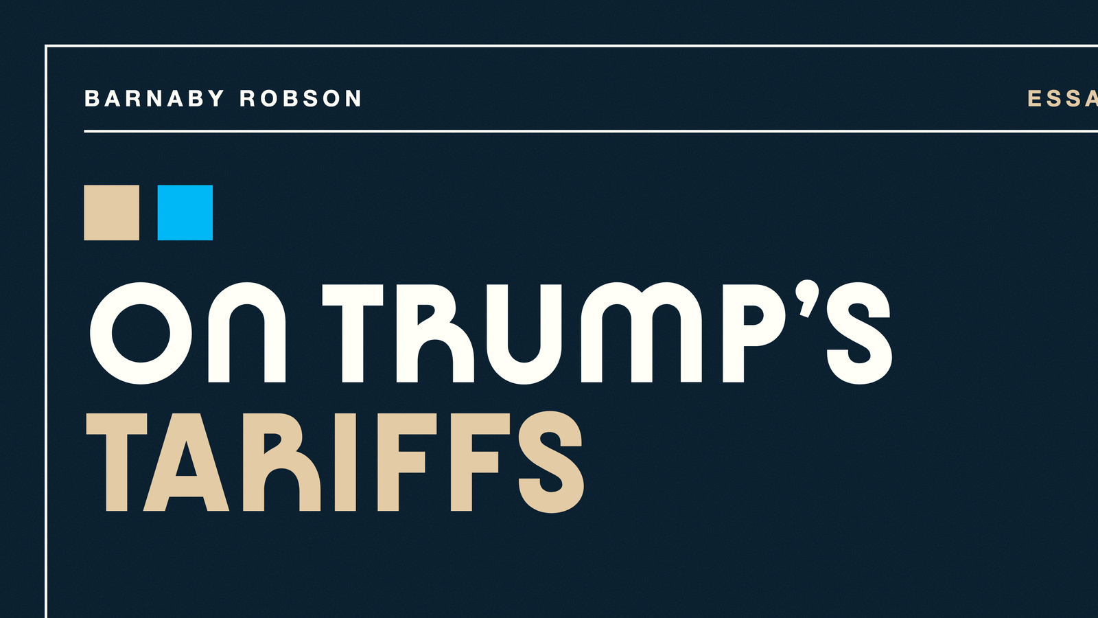 On Trump’s Tariffs