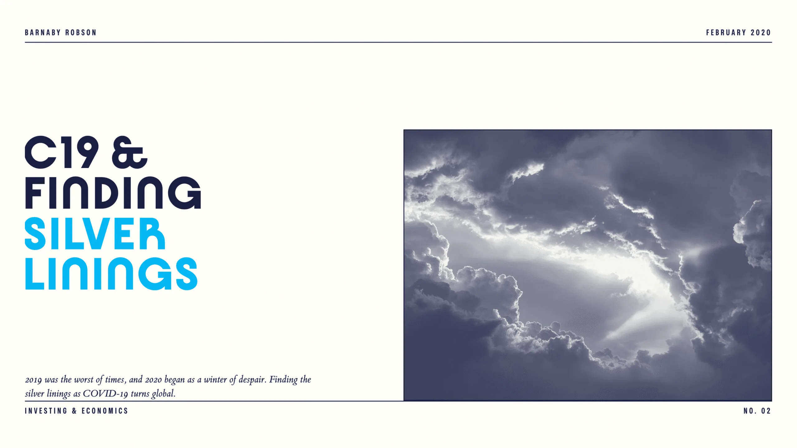 C19 & finding silver linings