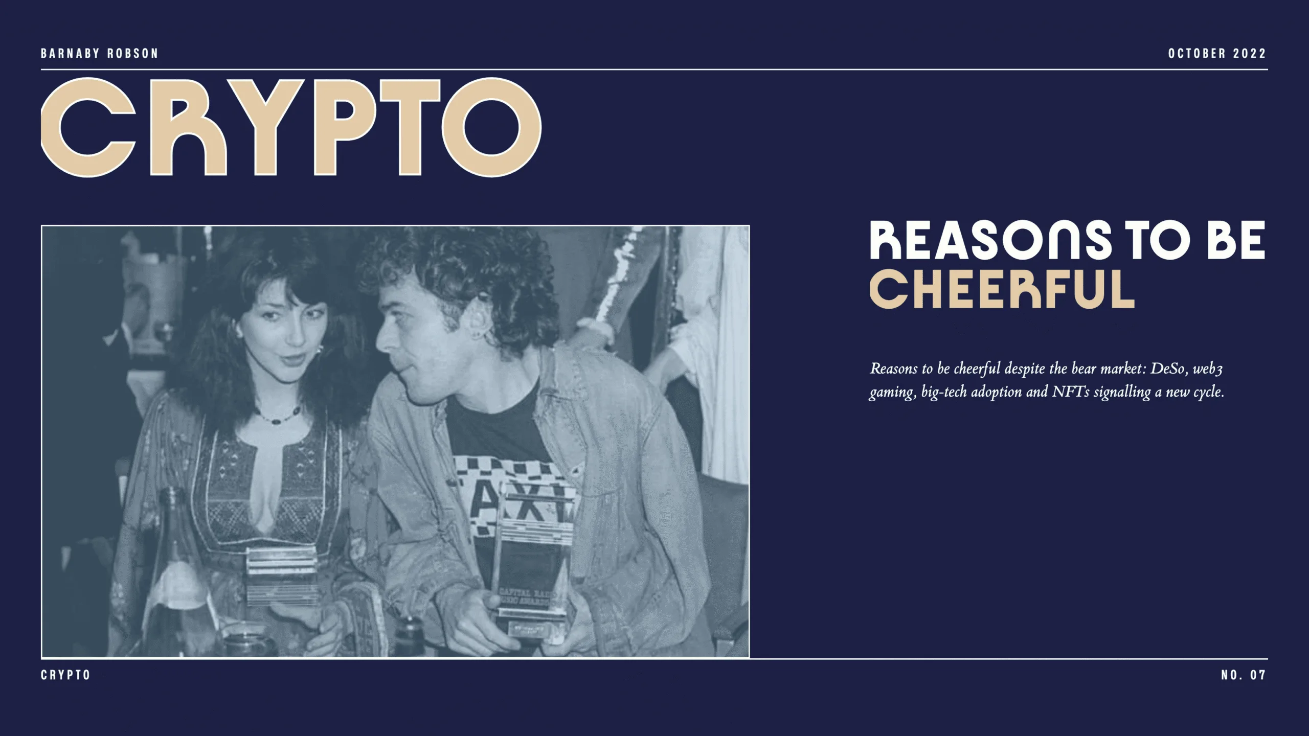 Reasons to be cheerful – Crypto edition