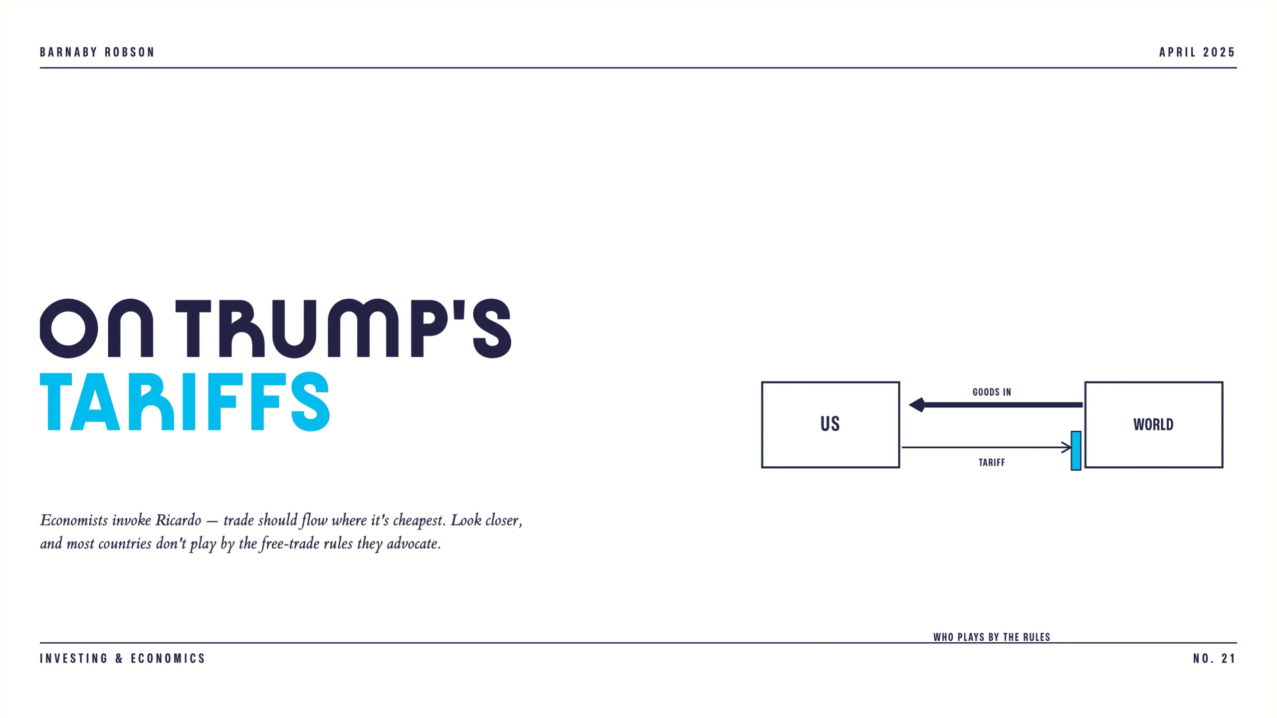 On Trump’s Tariffs